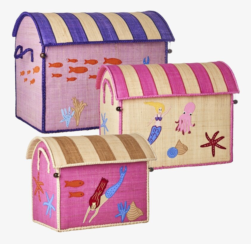 Förvaringskorg Mermaid Theme från Rice med marina motiv