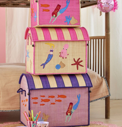 Förvaringskorg Mermaid Theme från Rice i ett lekfullt barnrum