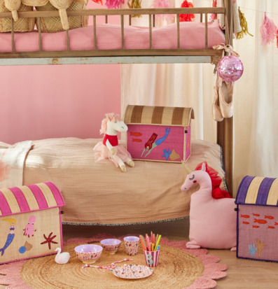 Förvaringskorg Mermaid Theme från Rice i ett barnrum