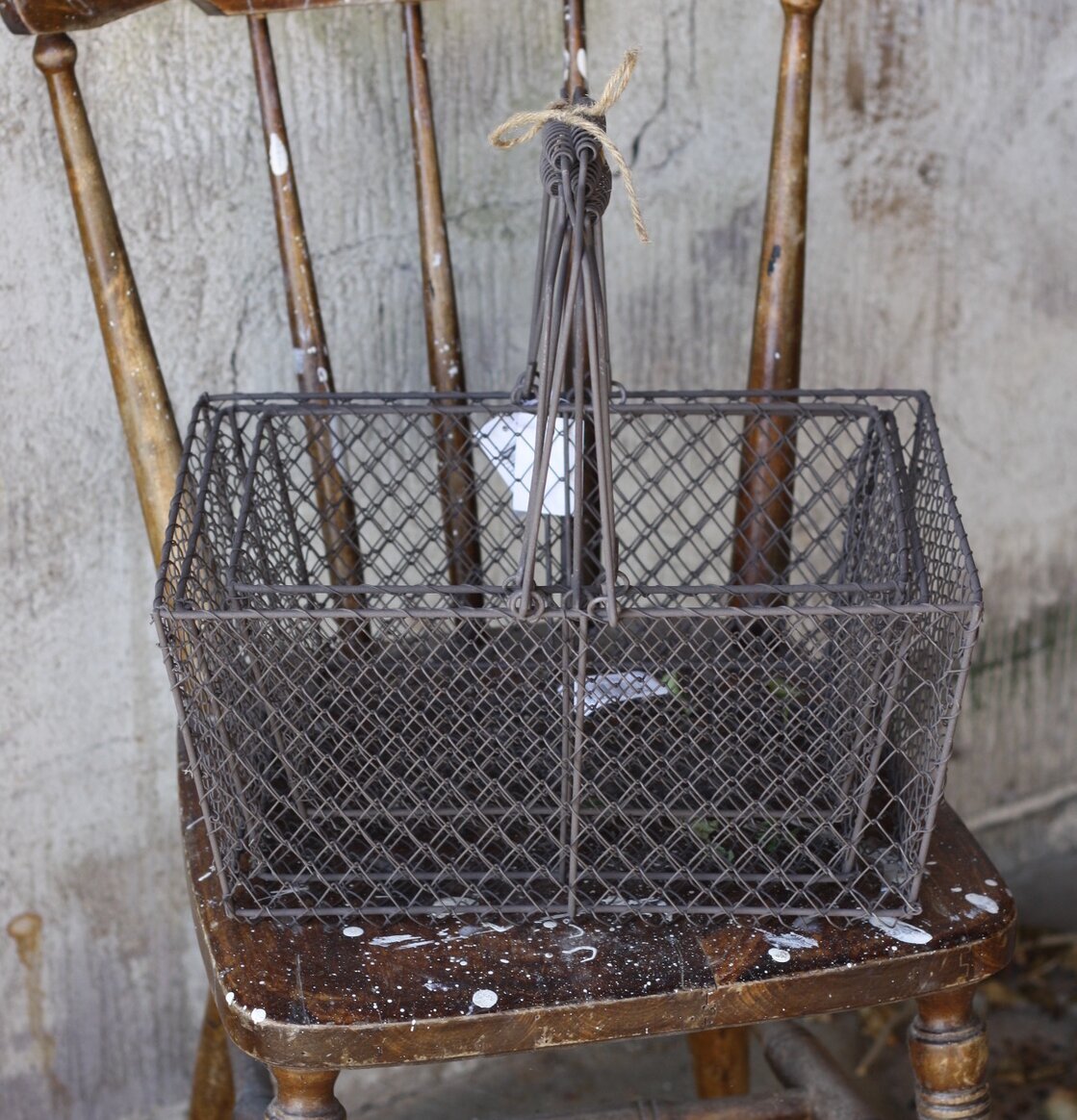 Nätkorg Set/3 Med Handtag från Västanvinden i rustik miljö