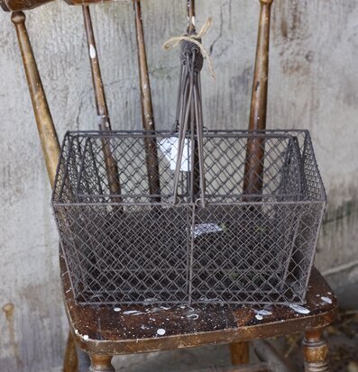 Nätkorg Set/3 Med Handtag från Västanvinden i rustik miljö