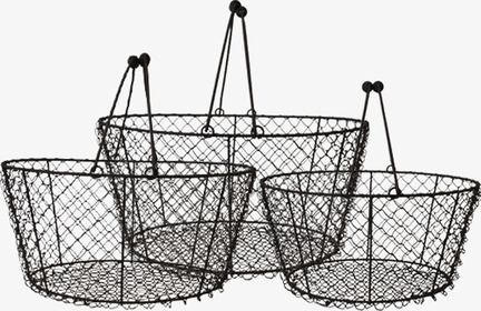 Nätkorg Set/3 Rund Med Handtag från Västanvinden