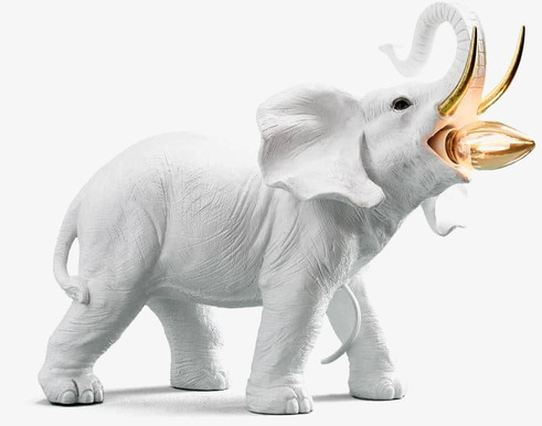 Bordslampa Dumbo Vit/Guld från Werner Voss i detalj