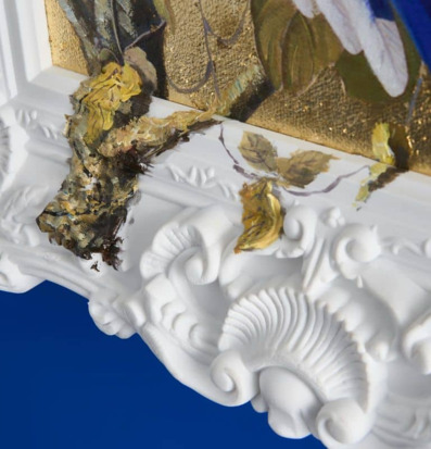 Tavla Vogi från Werner Voss med elegant ram och blommotiv