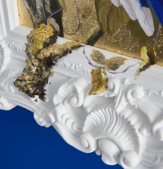 Tavla Vogi från Werner Voss med elegant ram och blommotiv