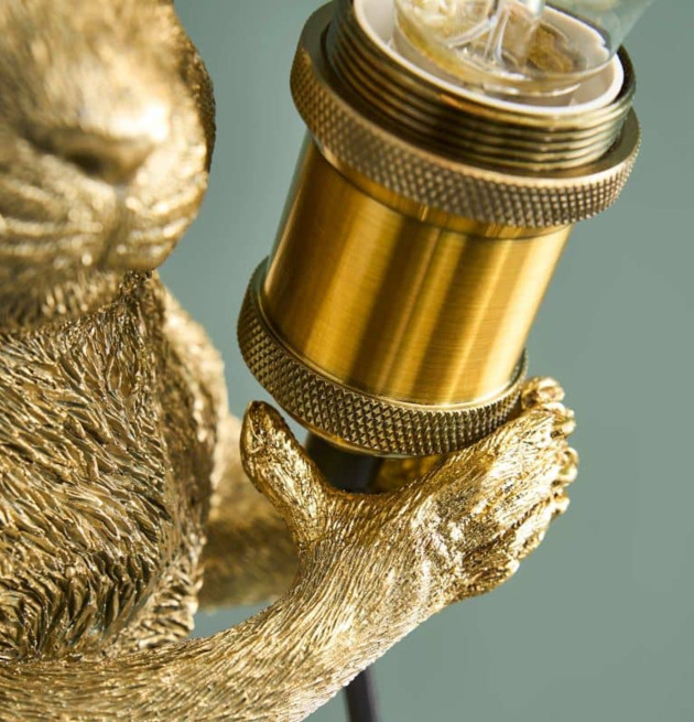 Bordslampa Eduard Gold från Werner Voss med apa i guld