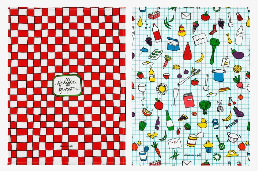 Kökshandduk Köksruta set/2 från Derriére la porte