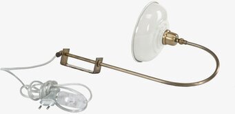 Vägglampa Noa Emalj Shell från A Lot Decoration med mässingsarm