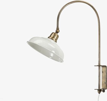 Vägglampa Noa Emalj Shell från A Lot Decoration, vit