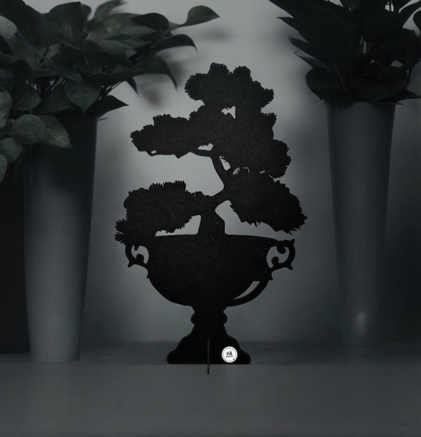 #ÄlskaPlåt Bonsaiträd Svart från Älskaplåt i svart metall