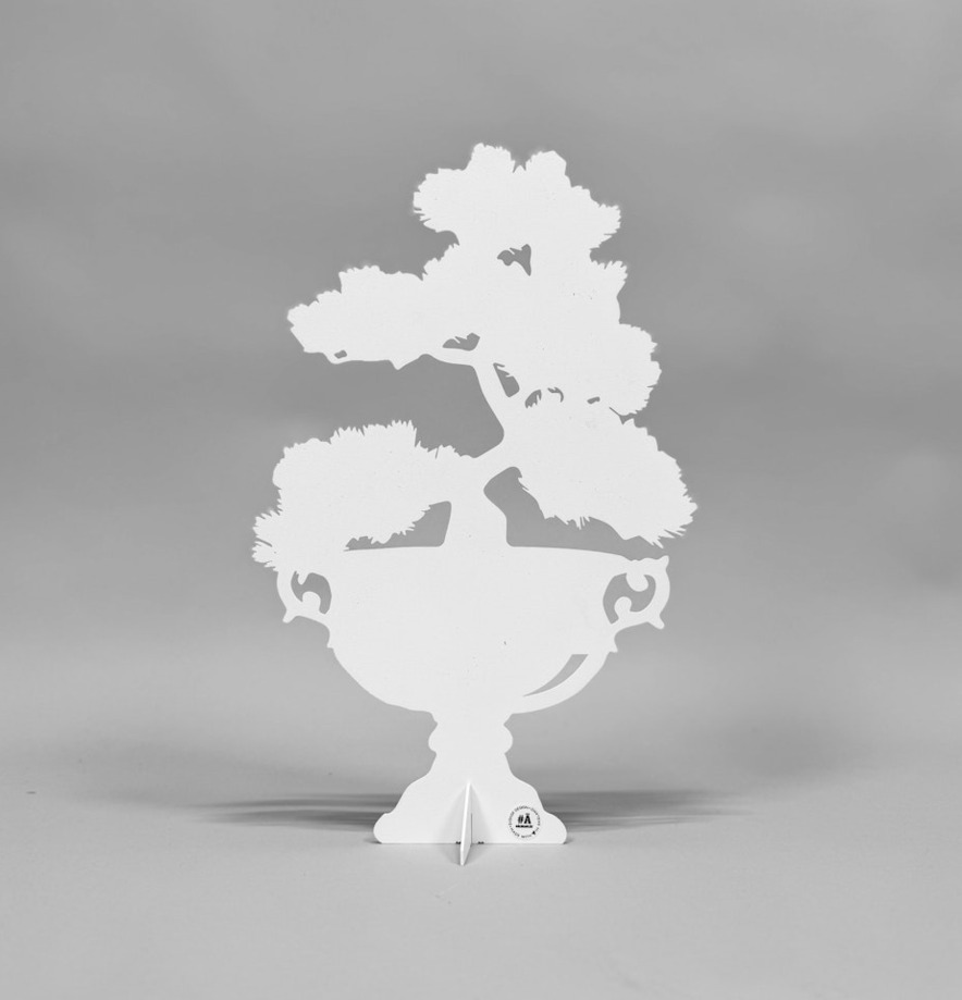 #ÄlskaPlåt Bonsaiträd Vit från Älskaplåt i vitmålad plåt