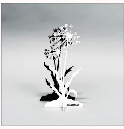 #ÄlskaPlåt Maskros Vit från Älskaplåt: stilren skulptur