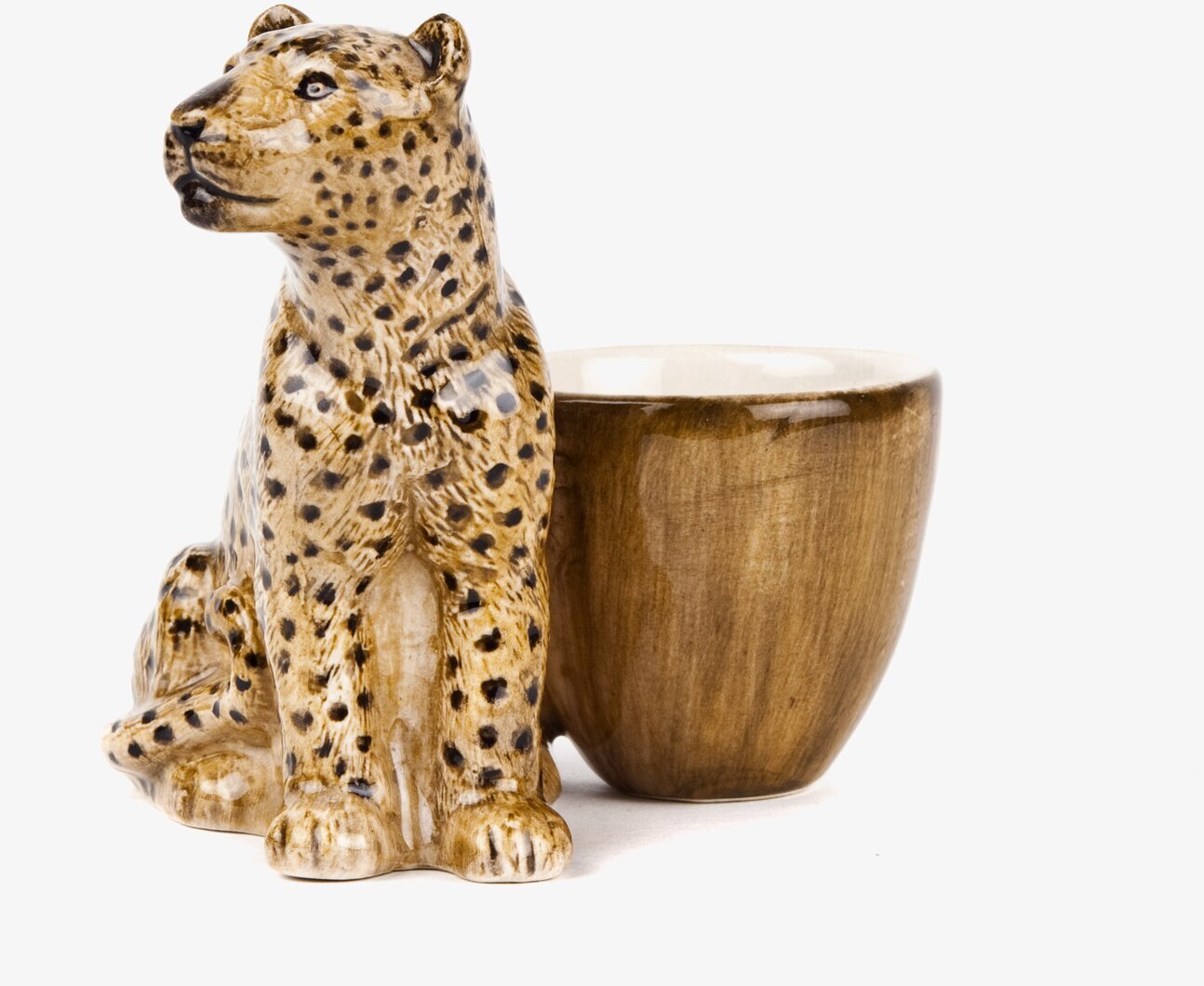 Äggkopp Leopard från Quail Ceramics i detaljrik design