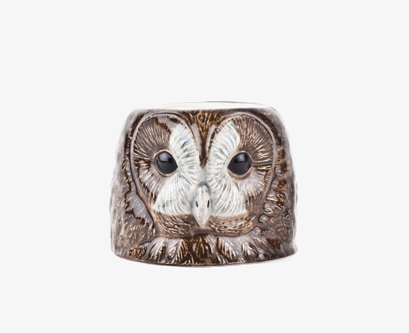Äggkopp Uggla från Quail Ceramics med detaljerad design