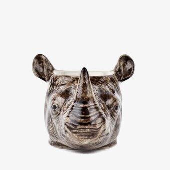 Äggkopp Noshörning från Quail Ceramics i detaljrik keramik