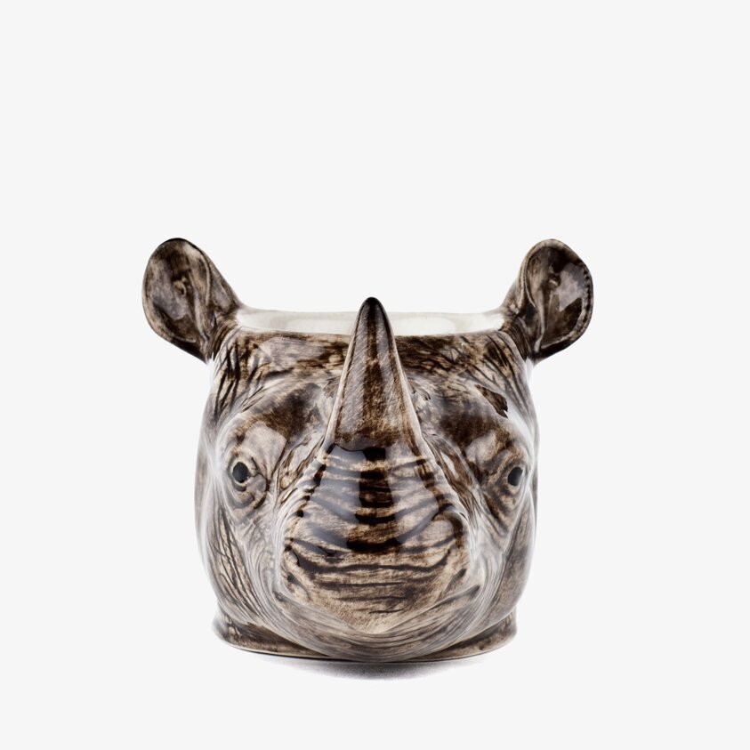Äggkopp Noshörning från Quail Ceramics i detaljrik keramik