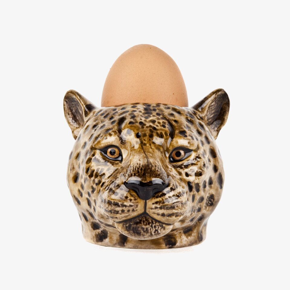 Äggkopp Leopard från Quail Ceramics med detaljrik design