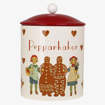 Bild av en nostalgisk plåtburk för pepparkakor