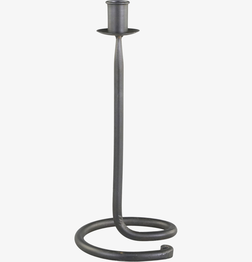 Ljusstake Antiksvart 30cm från Chic Antique med spiralbas