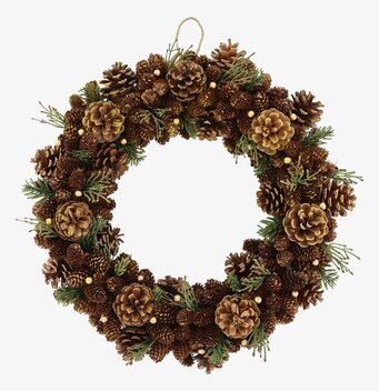 Fleur Krans Gran & Glittrande Kottar från Chic Antique