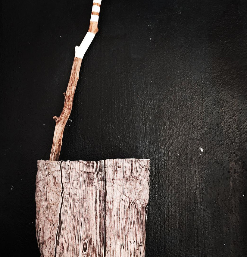 Presentpåse WOOD Qlkort med träimitation från QLKort