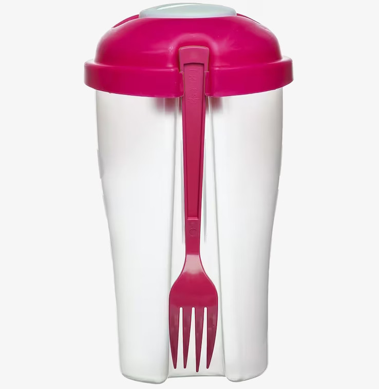 Sallad To Go Rosa från Sagaform - portabel salladsbehållare