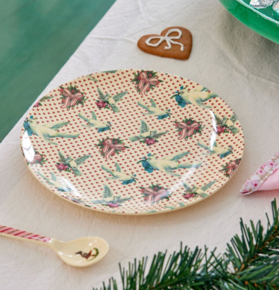 Assiett Dove Print Rice Tallrikar Djupa tallrikar (ej skål) Desserttallrikar Assietter Barntallrikar Picknicktallrikar