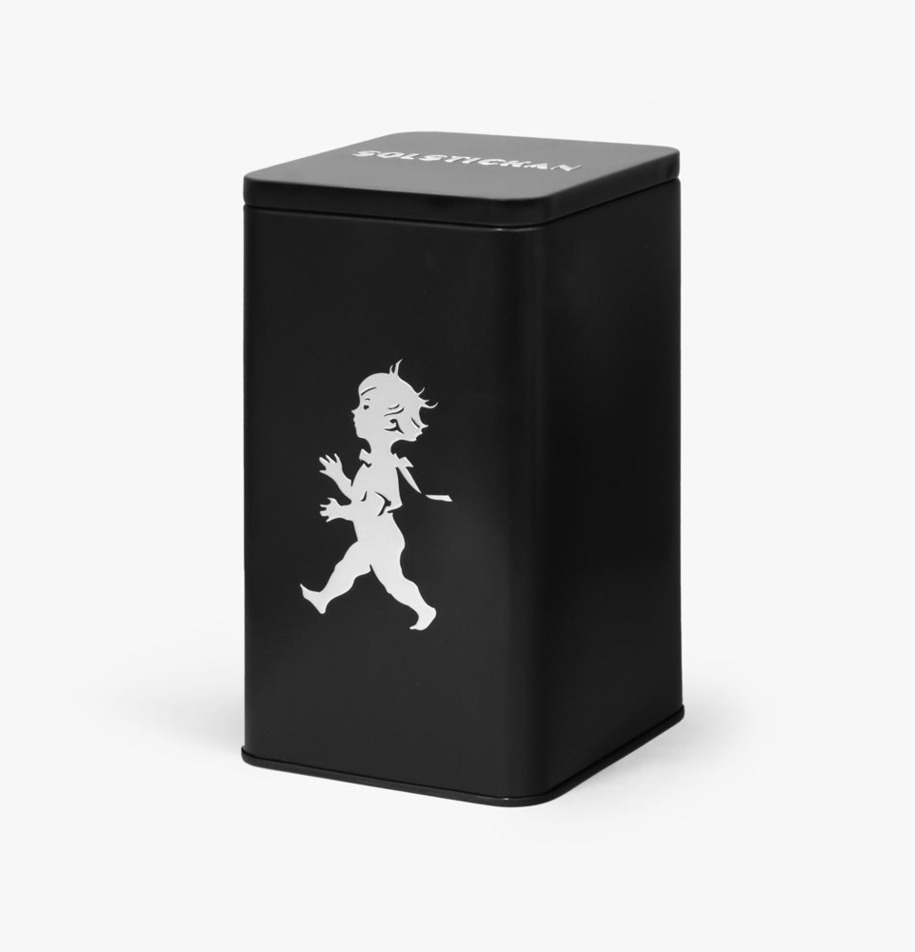 Plåtburk Kaffe Zoegas Svart från Solstickan med vit logga