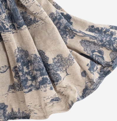 Bordslampa Jane Au från Skitso med beige och blå skärm