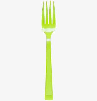 Sagaform Sallad To Go Grön med grön gaffel på vit bakgrund