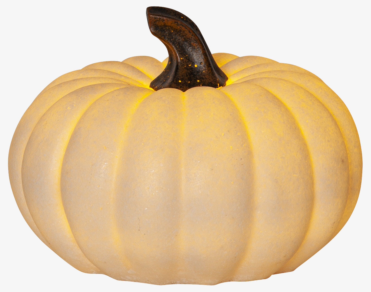 Dekoration Pumpa Sandy 15cm från Star Trading med belysning