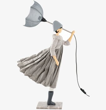 Bordslampa Linea från Skitso, stiliserad figur med paraply