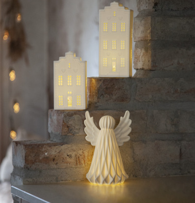 Bordsdekoration LED Kanalhus från Star Trading med ängel