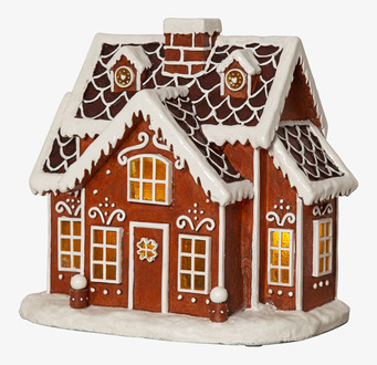 Panorama LED Gingerville från Star Trading, pepparkakshus