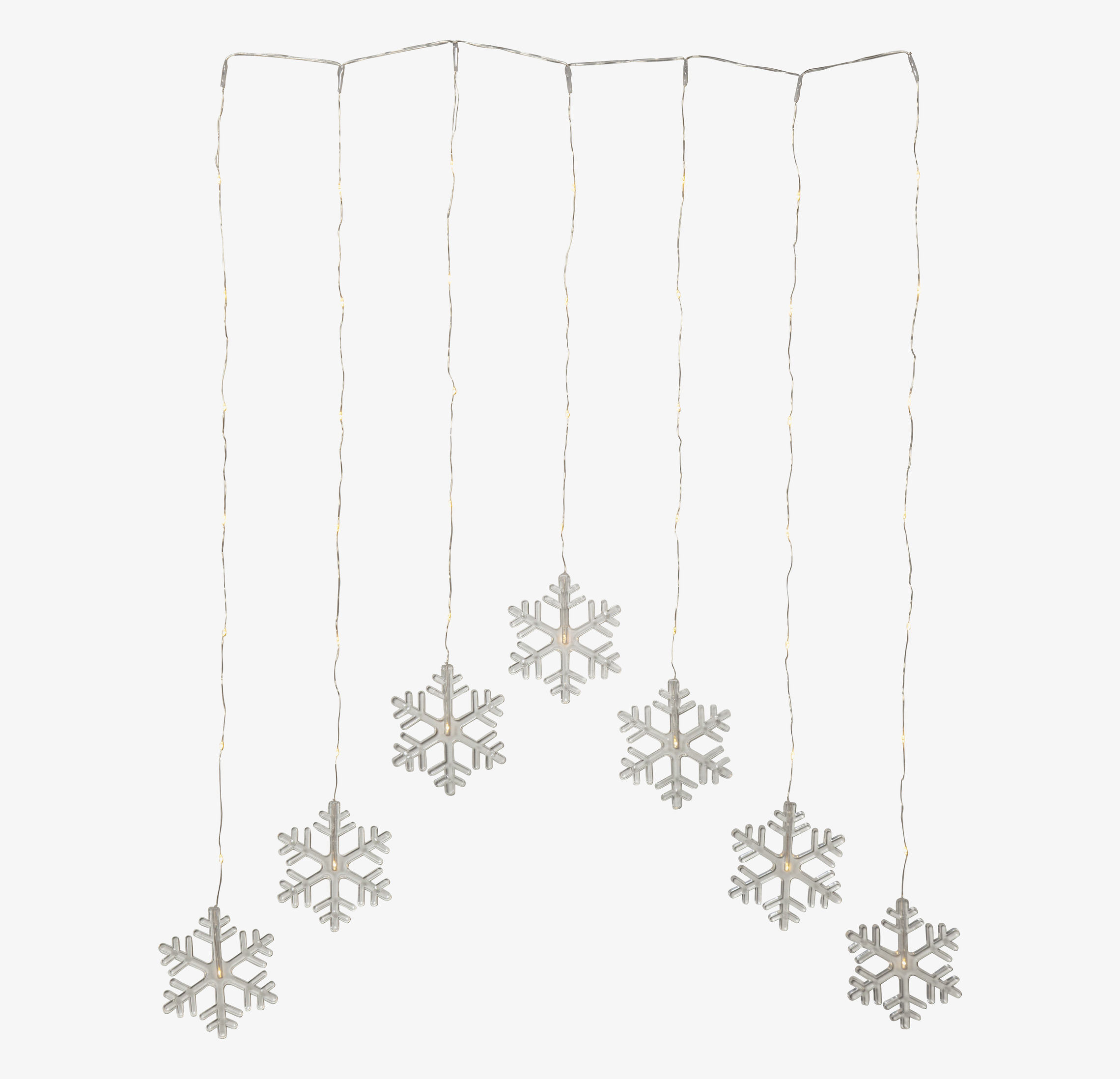 Ljusgardin Decysnowflake från Star Trading med LED-snöflingor