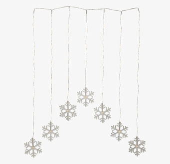 Ljusgardin Decysnowflake från Star Trading med LED-snöflingor