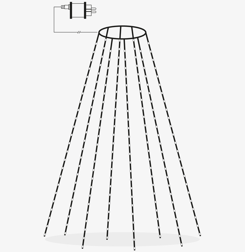 Julgransslinga Dew Drop Micro från Star Trading i gran