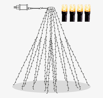 Julgransslinga Golden Warm White från Star Trading i gran