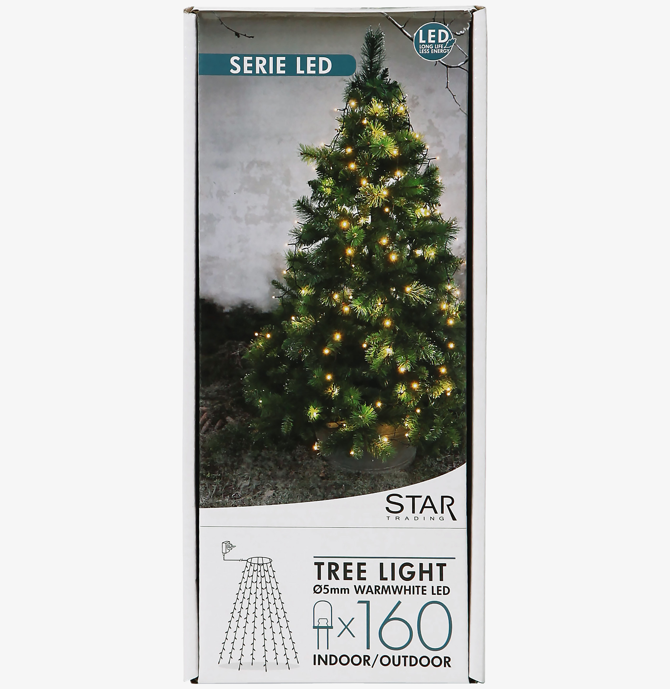 Julgransslinga LED från Star Trading på dekorerad julgran