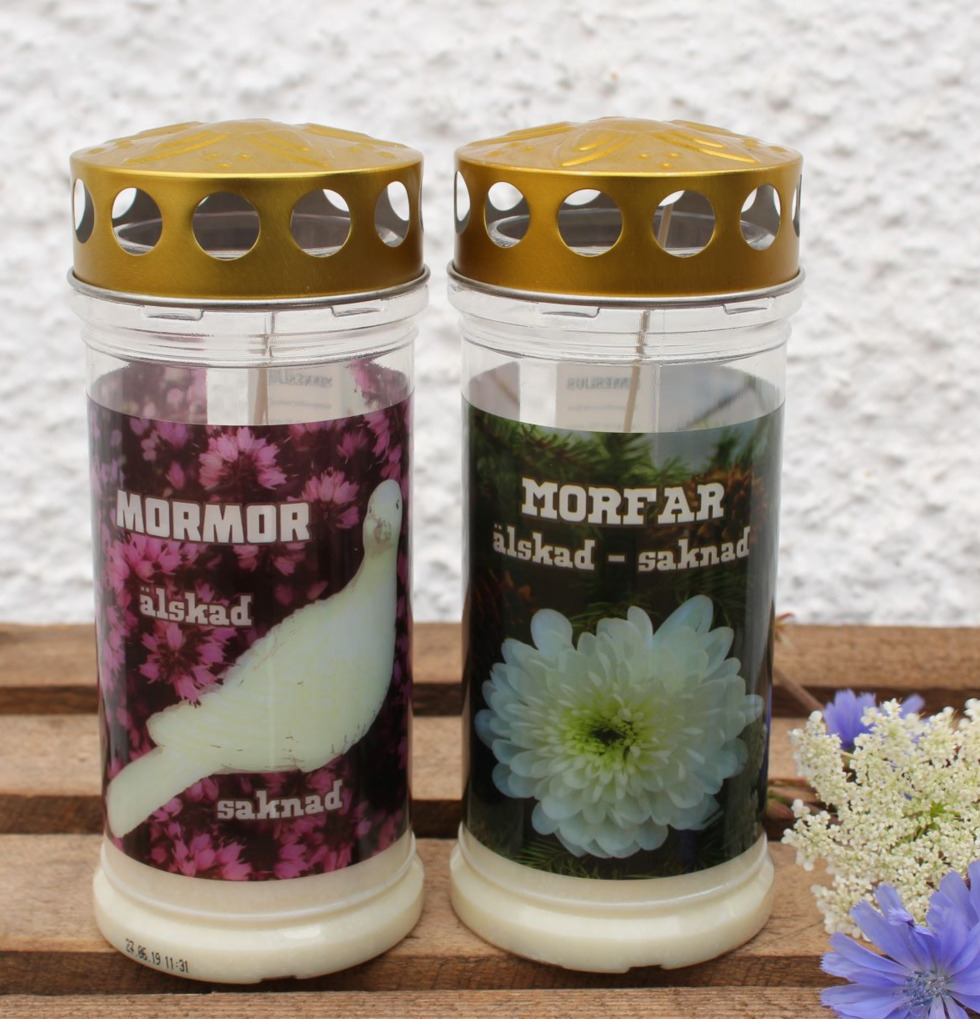 Minnesljus/Gravljus Mormor/Morfar från Lind Decoration