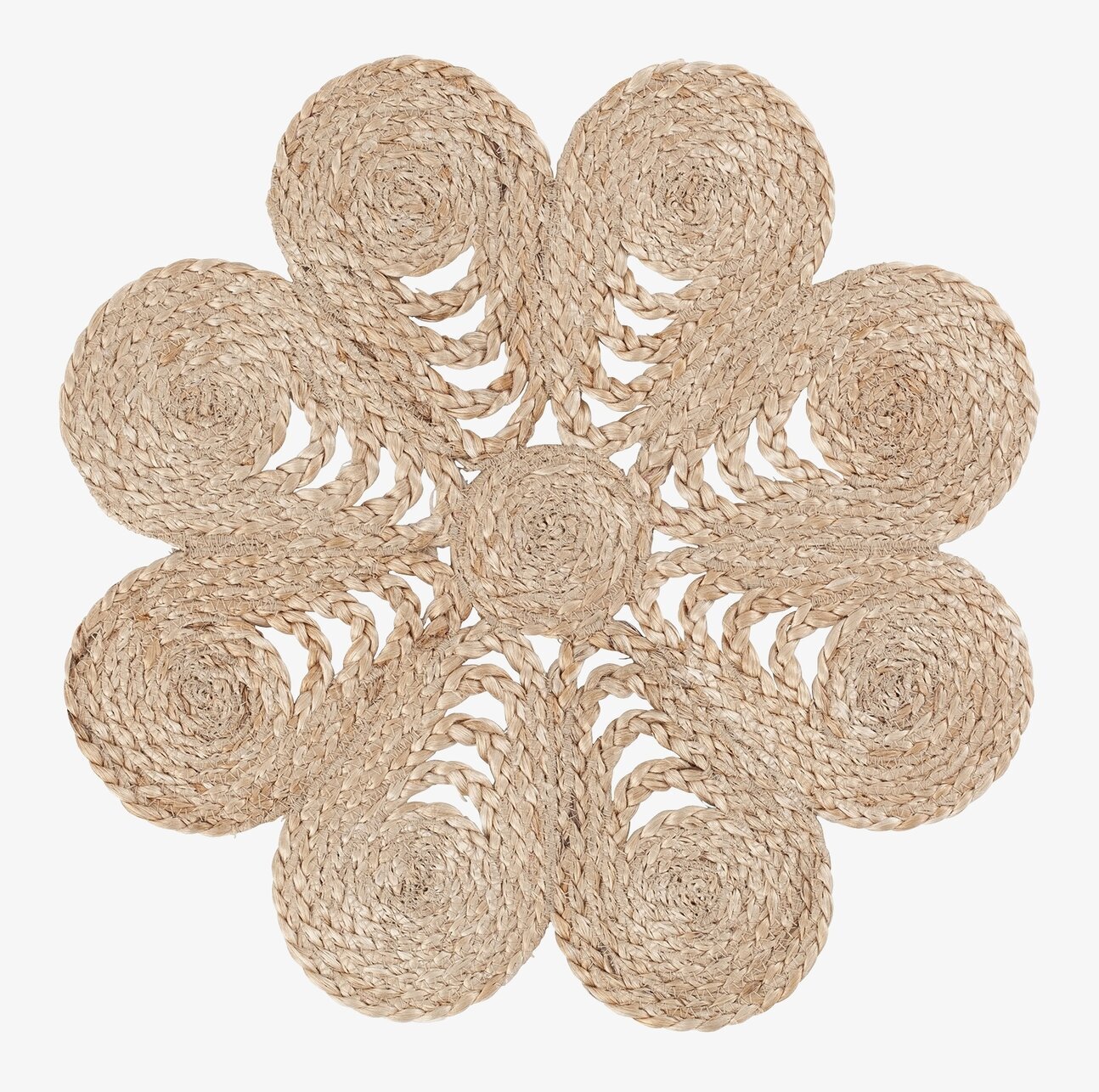 Bordstablett Anemon Natur från Dixie i flätat sjögräs