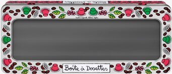 Bild av färgglad kaffedosett med fönster och motiv