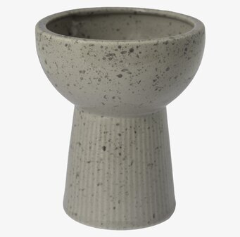 Lökvas Leryd Låg från Storefactory i grå keramik med textur