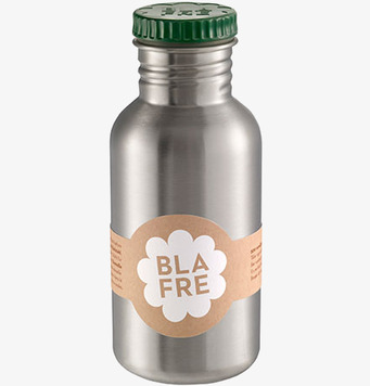 Stålflaska 500ml Grön från Blafre med grönt skruvlock