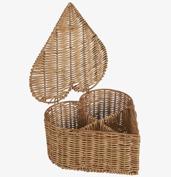 Förvaringsbox 4-Fack Hjärta IB Laursen Förvaringslådor och korgar Boxar Förvaringsboxar Porslinsboxar Trälådor Smyckesboxar i porslin Förvaringsbrickor