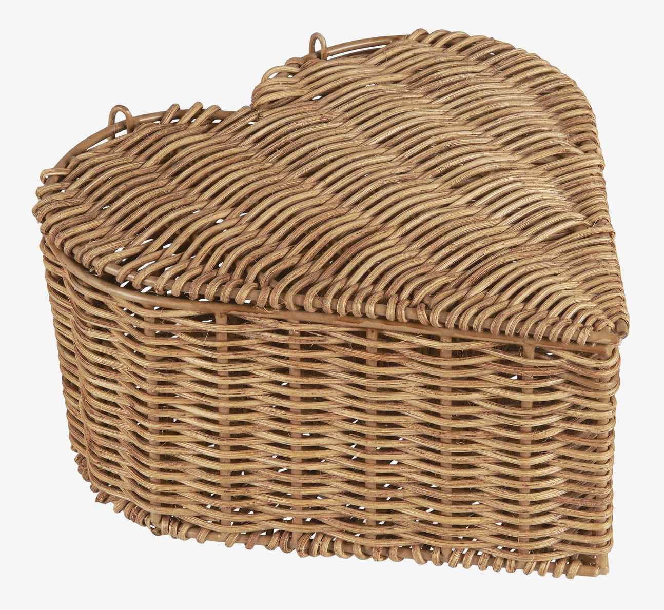 Förvaringsbox 4-Fack Hjärta från IB Laursen i flätad rotting