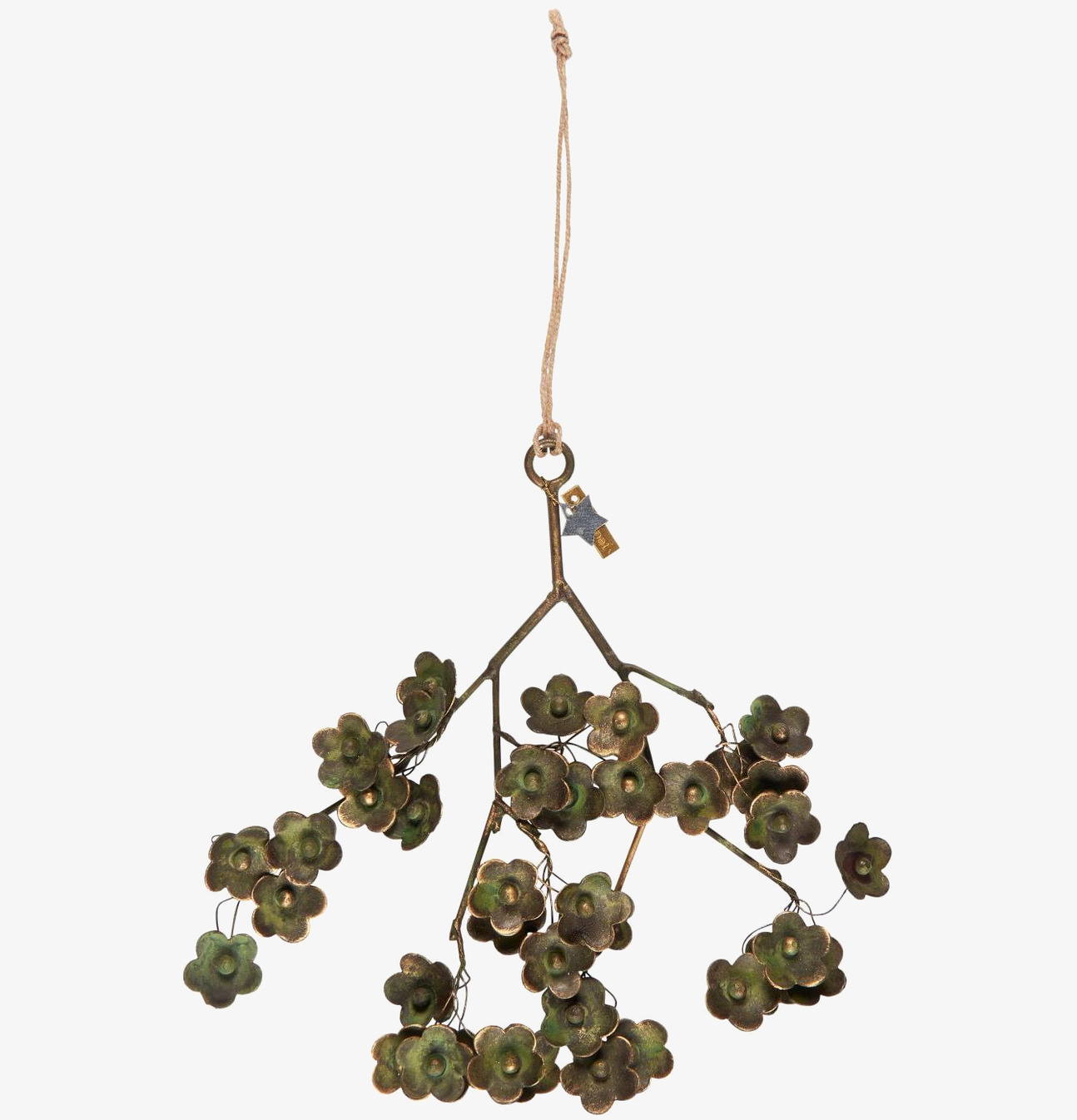 Hängande Gren Med Blommor från IB Laursen på vit bakgrund