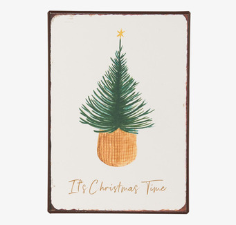 Plåtskylt Christmas Tree IB Laursen Väggdekoration Väggskyltar Posters Affischer Plåttavlor Plåtskyltar Tavlor Kalenderhängare Väggtroféer Paper Mache
