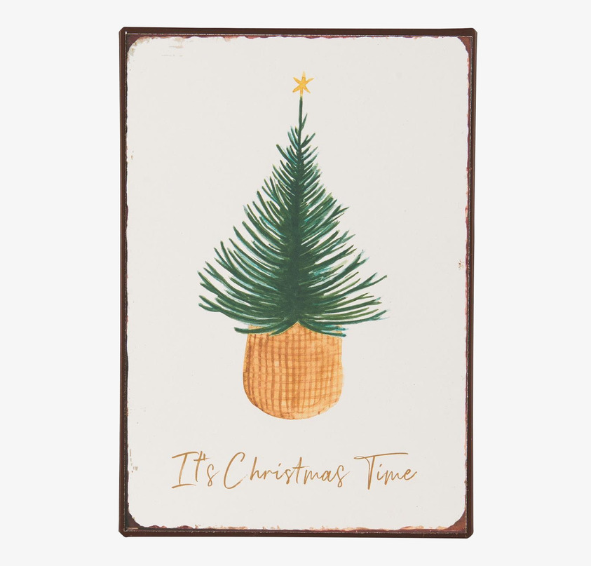 Plåtskylt Christmas Tree från IB Laursen med julgranmotiv
