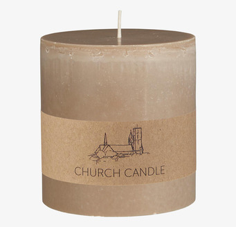 Kyrkoljus Rustik Lin 10cm från IB Laursen i studioinställning